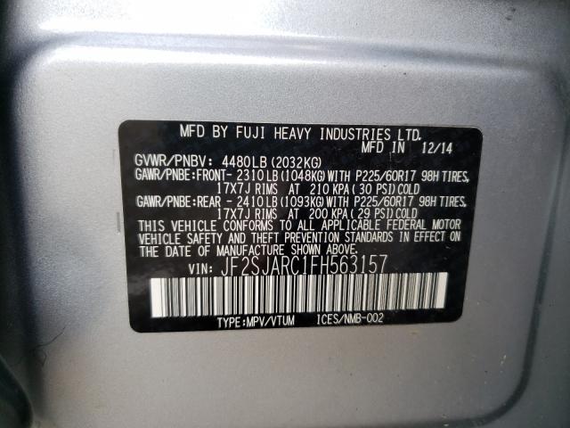 2015 SUBARU FORESTER JF2SJARC1FH563157