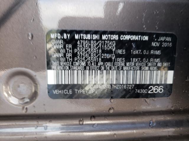 2017 MITSUBISHI OUTLANDER JA4AD2A37HZ016727