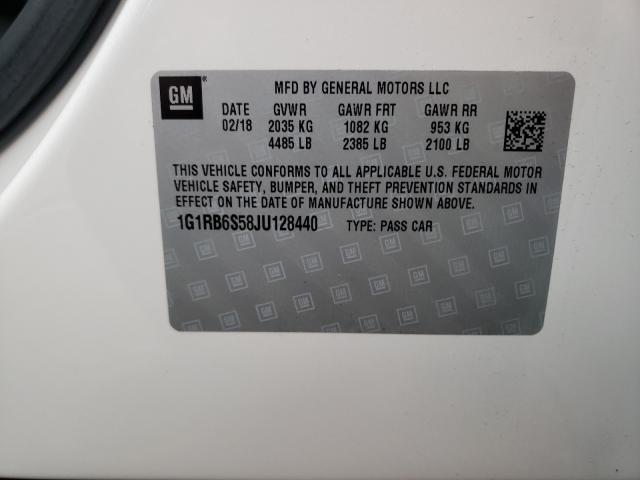 VIN 1G1RB6S58JU128440 2018 Chevrolet Volt, Premier no.10