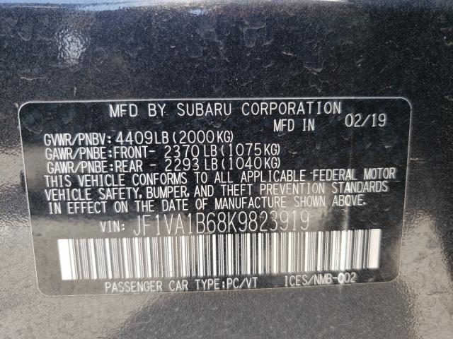 2019 SUBARU WRX PREMIU JF1VA1B68K9823919