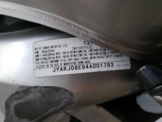 2004 YAMAHA FZ6 S JYARJ08E94A001793