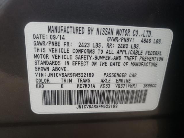 2015 INFINITI Q40 JN1CV6AR9FM522189