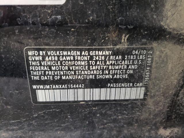 2010 VOLKSWAGEN PASSAT KOM WVWJM7ANXAE154442