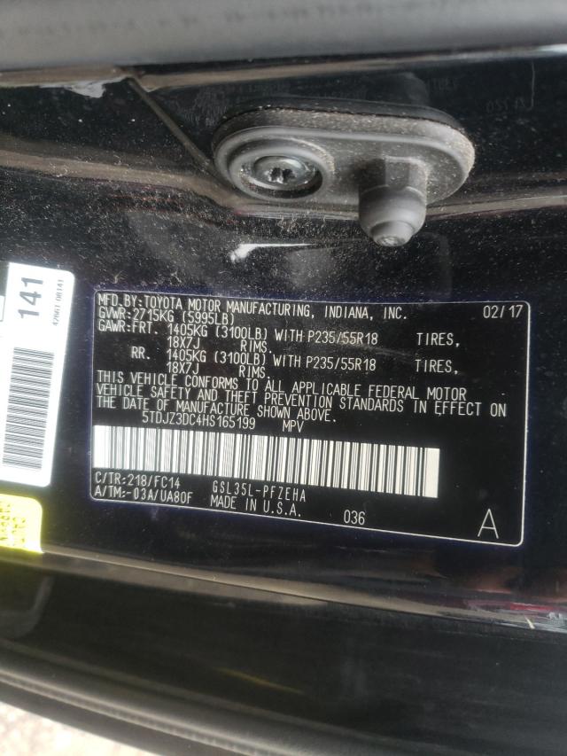 5TDJZ3DC4HS165199 Toyota Sienna Le 2017. Фото: 9