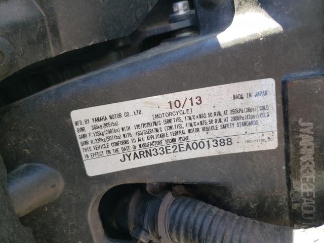 2014 YAMAHA FZ09 JYARN33E2EA001388
