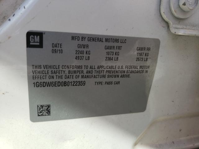 2011 CADILLAC STS LUXURY 1G6DW6ED0B0122359