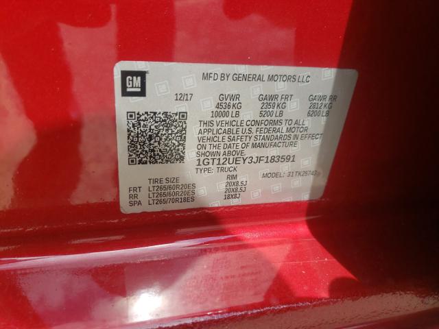 2018 GMC SIERRA DEN 1GT12UEY3JF183591