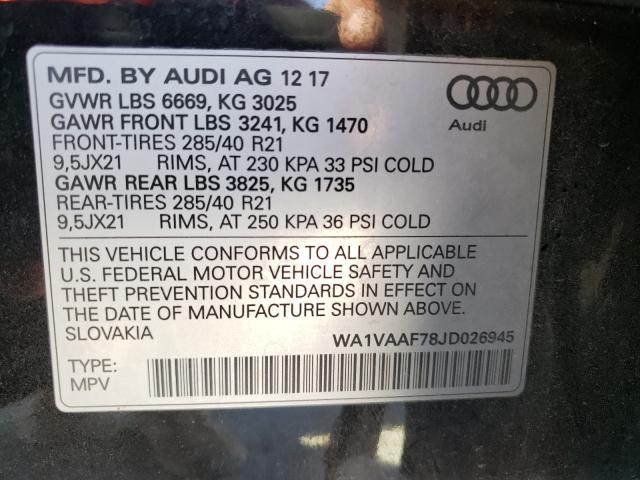 VIN WA1VAAF78JD026945 2018 Audi Q7, Prestige no.10