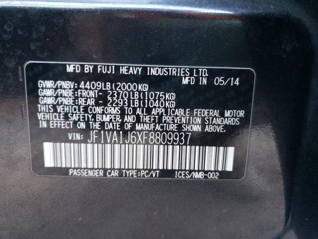 2015 SUBARU WRX LIMITE JF1VA1J6XF8809937