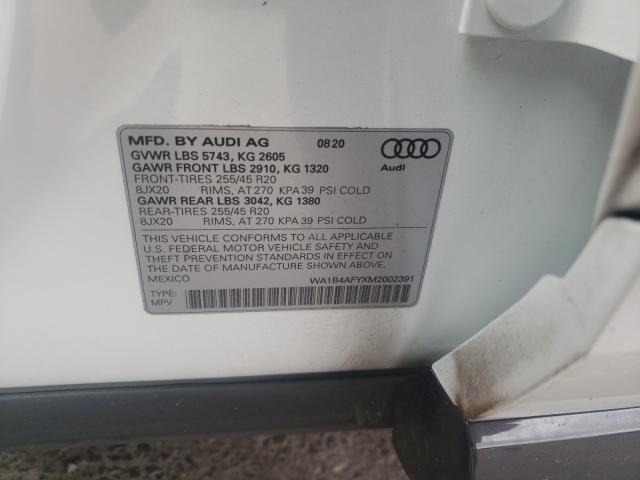 2021 AUDI SQ5 PREMIU WA1B4AFYXM2002391