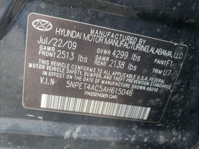 2010 HYUNDAI SONATA GLS 5NPET4AC5AH615046
