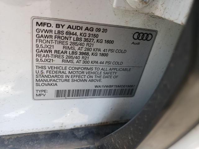 2021 AUDI SQ7 PRESTI WA1VWBF75MD015087