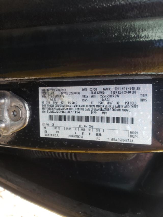 2020 LINCOLN CORSAIR RE 5LMCJ2DH6LUL13114