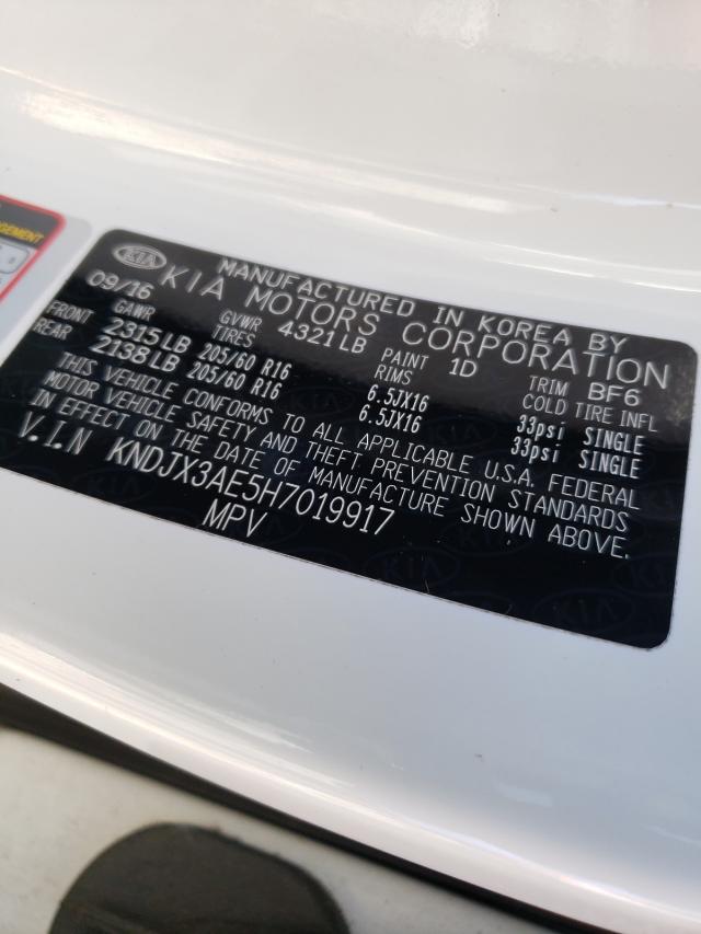 2017 KIA SOUL EV + KNDJX3AE5H7019917