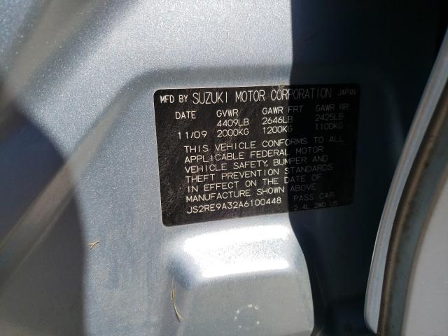 2010 SUZUKI KIZASHI SE JS2RE9A32A6100448