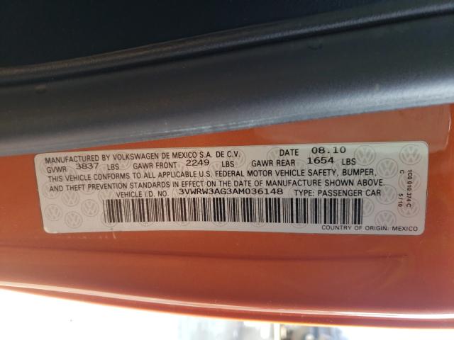 2010 VOLKSWAGEN NEW BEETLE 3VWRW3AG3AM036148