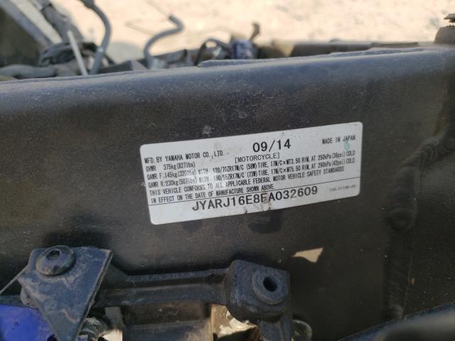 2015 YAMAHA YZFR6 JYARJ16E8FA032609