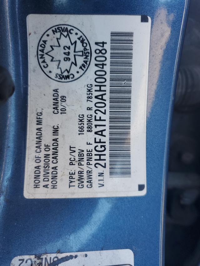 2010 HONDA CIVIC DX 2HGFA1F20AH004084