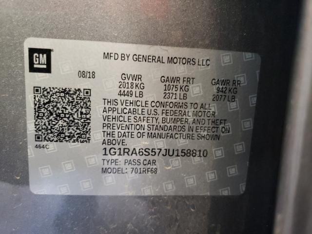 VIN 1G1RA6S57JU158810 2018 Chevrolet Volt, LT no.10