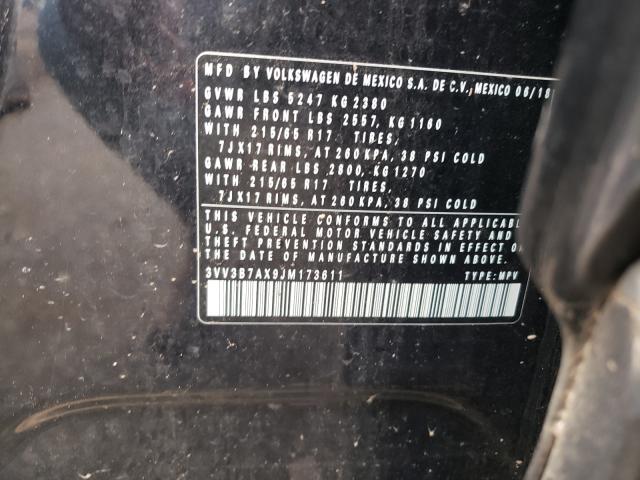 2018 VOLKSWAGEN TIGUAN 3VV3B7AX9JM173611