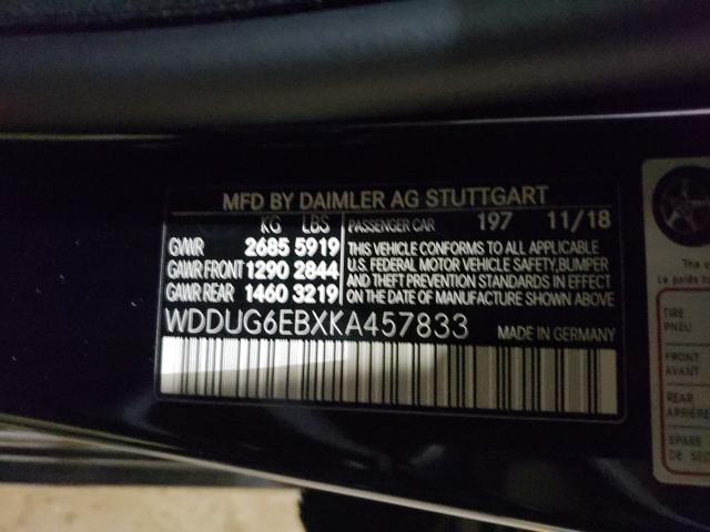 2019 MERCEDES-BENZ S 450 4MAT WDDUG6EBXKA457833