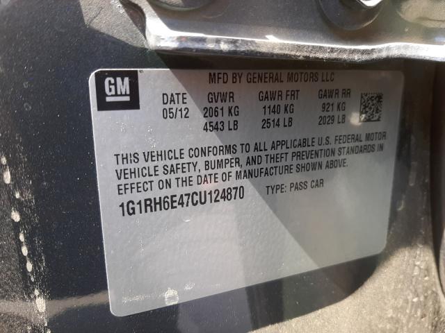 2012 CHEVROLET VOLT 1G1RH6E47CU124870