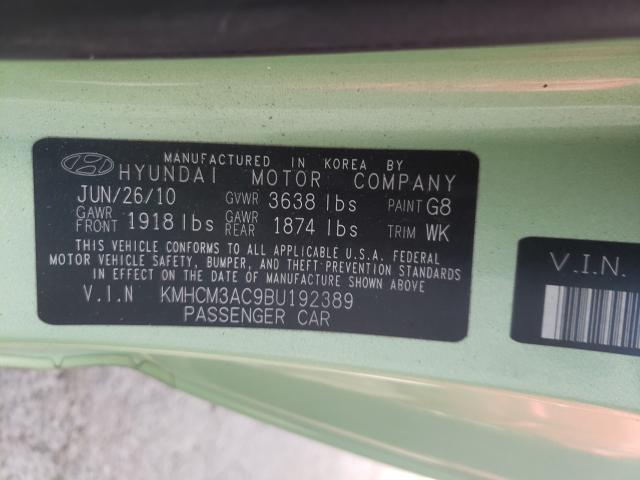 2011 HYUNDAI ACCENT GL KMHCM3AC9BU192389