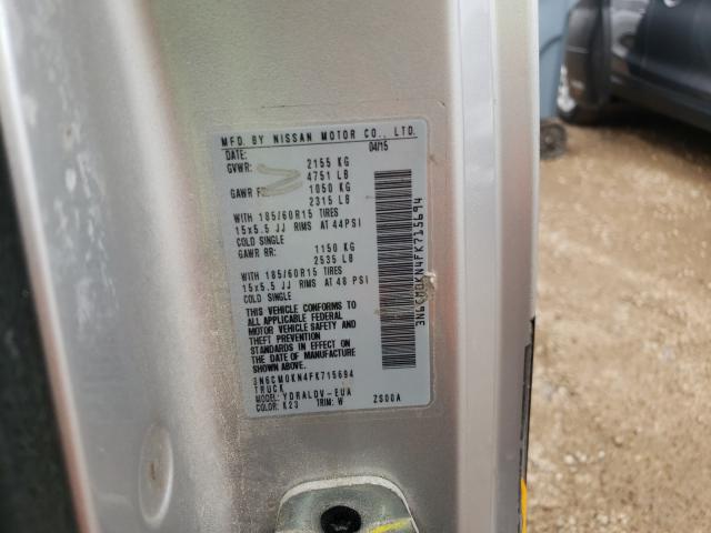 2015 NISSAN NV 200 TAX 3N6CM0KN4FK715694