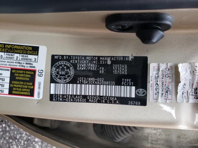 2010 TOYOTA CAMRY SE - 4T1BK3EK4AU098535