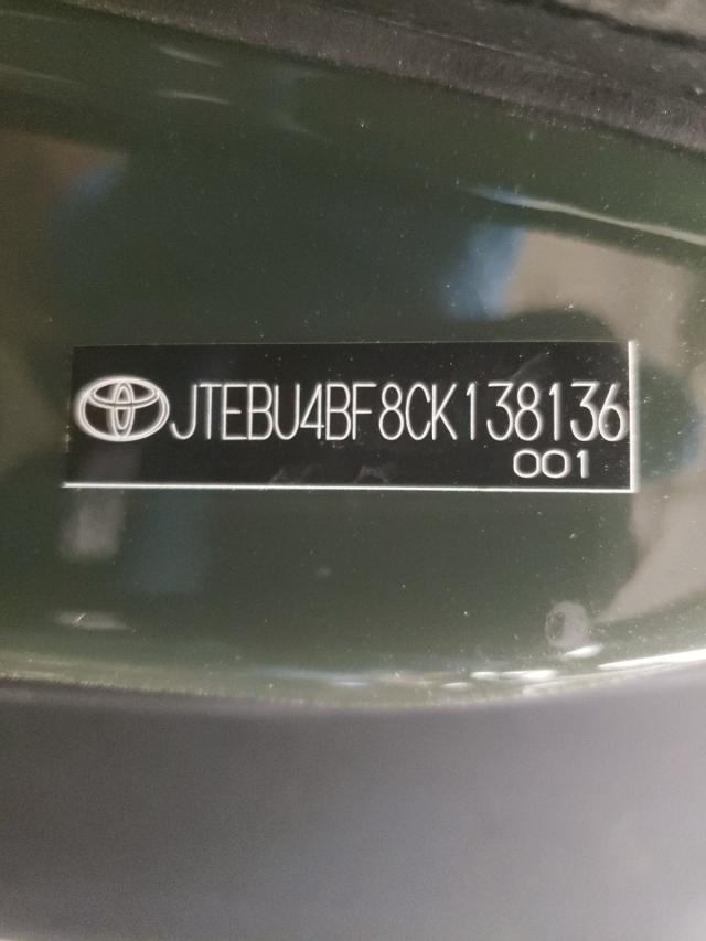 2012 TOYOTA FJ CRUISER JTEBU4BF8CK138136