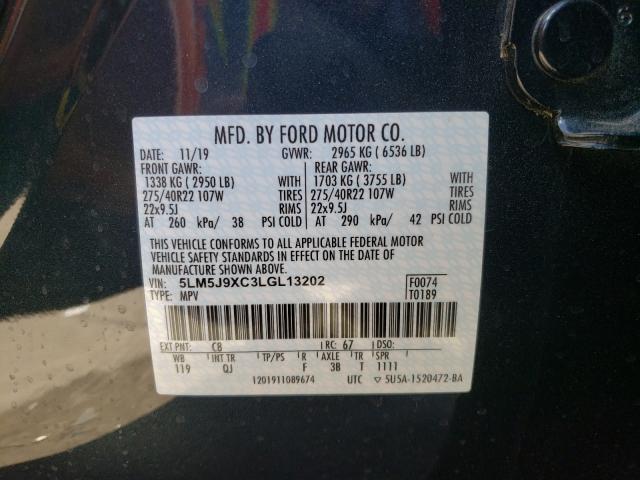 2020 LINCOLN AVIATOR BL 5LM5J9XC3LGL13202