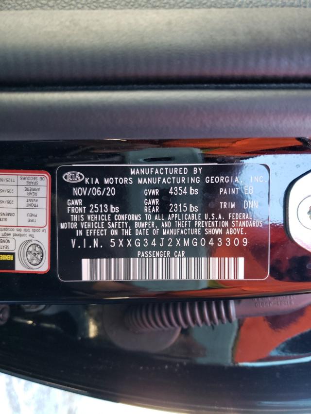 2021 KIA K5 EX 5XXG34J2XMG043309