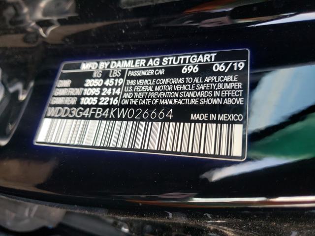 2019 MERCEDES-BENZ A 220 4MAT WDD3G4FB4KW026664