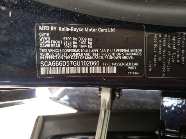 VIN SCA666D57GU102066 2016 Rolls-Royce Dawn no.10