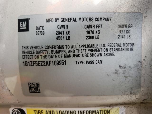 2010 CHEVROLET MALIBU HYB 1G1ZF5EZ2AF109951