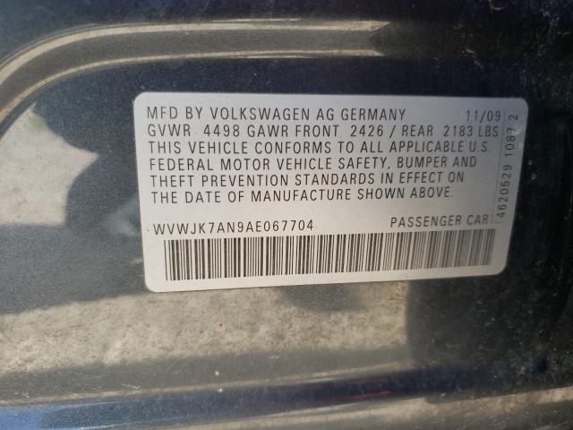 2010 VOLKSWAGEN PASSAT KOM WVWJK7AN9AE067704
