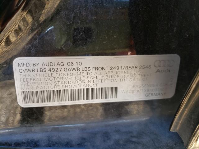 2011 AUDI A4 WAUBFAFLXBN007507