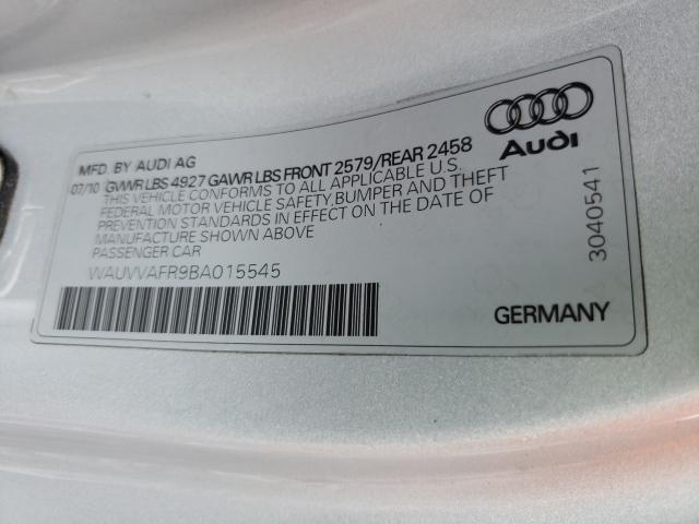 2011 AUDI S5 PRESTIG WAUVVAFR9BA015545