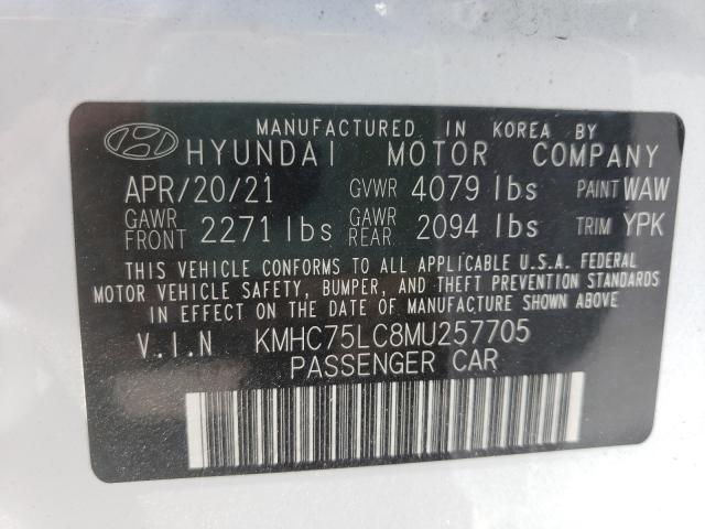 2021 HYUNDAI IONIQ SE KMHC75LC8MU257705