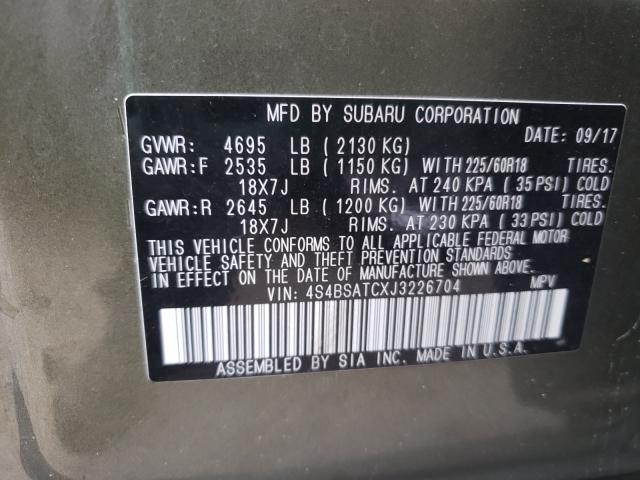 2018 SUBARU OUTBACK TO 4S4BSATCXJ3226704