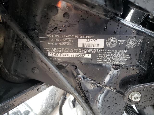 2007 HARLEY-DAVIDSON FLHT 1HD1FV4187Y690321