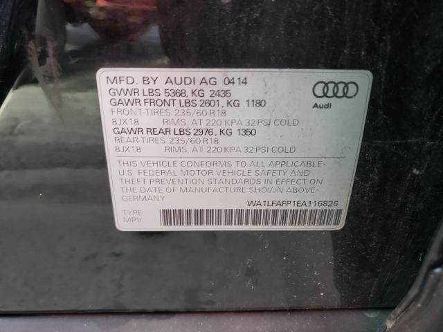 2014 AUDI Q5 WA1LFAFP1EA116826