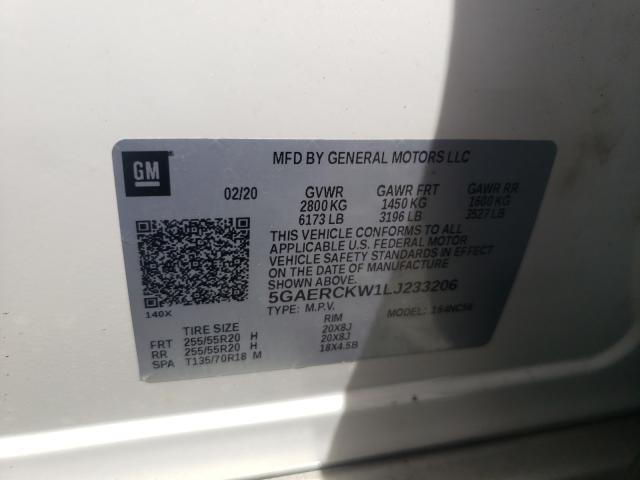 2020 BUICK ENCLAVE PR 5GAERCKW1LJ233206