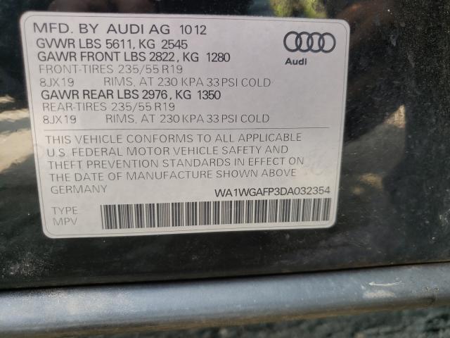 2013 AUDI Q5 PRESTIG WA1WGAFP3DA032354