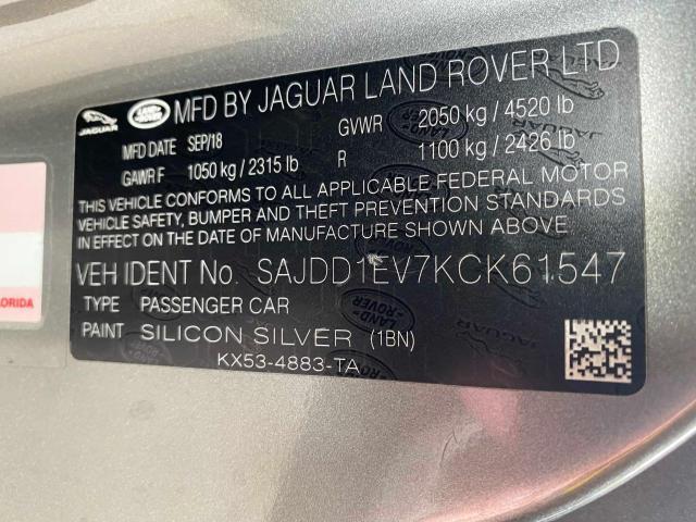 2019 JAGUAR F-TYPE SAJDD1EV7KCK61547