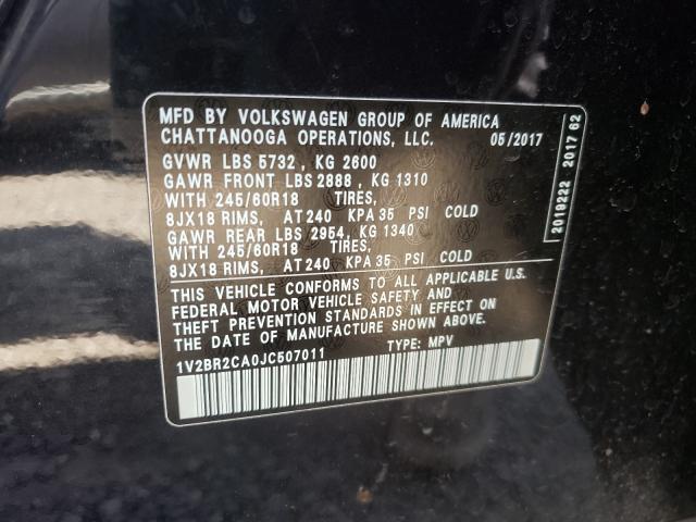 2018 VOLKSWAGEN ATLAS 1V2BR2CA0JC507011