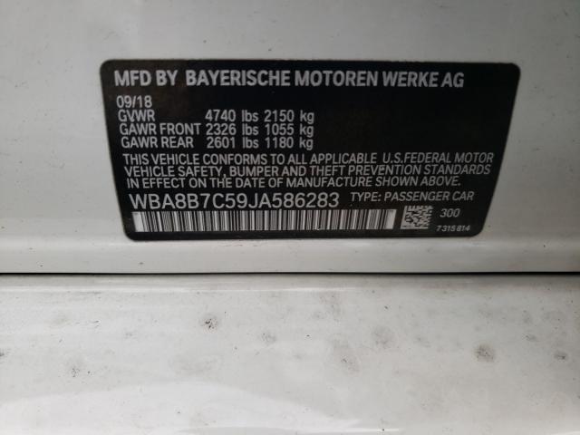 2018 BMW 340 XI WBA8B7C59JA586283