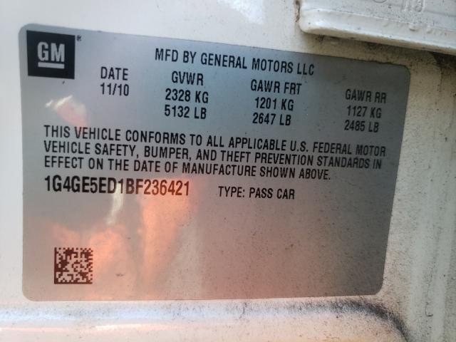 2011 BUICK LACROSSE C 1G4GE5ED1BF236421