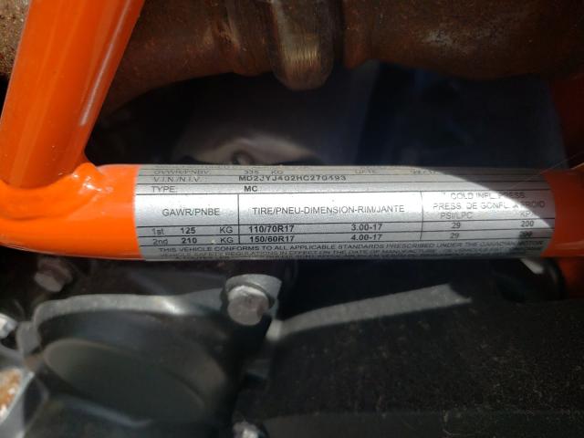 2017 KTM 390 DUKE MD2JYJ402HC270493