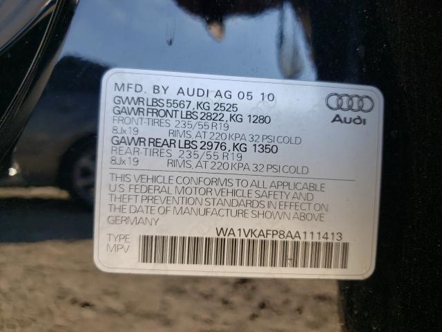 2010 AUDI Q5 PRESTIG WA1VKAFP8AA111413